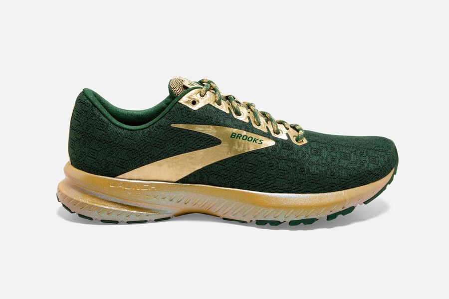 Tenis Corrida Brooks Launch 7 Feminino Brasil - Verdes/Douradas 6724905-YS